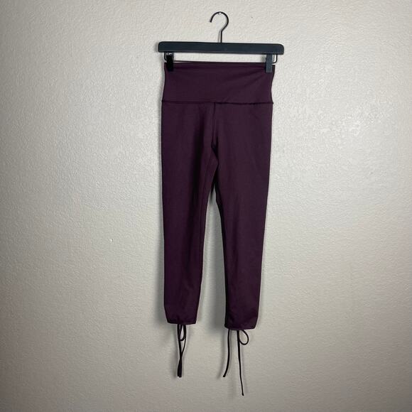 Aerie Deep Purple Cropped Cut Out Legging Size Small - Picture 1 of 7
